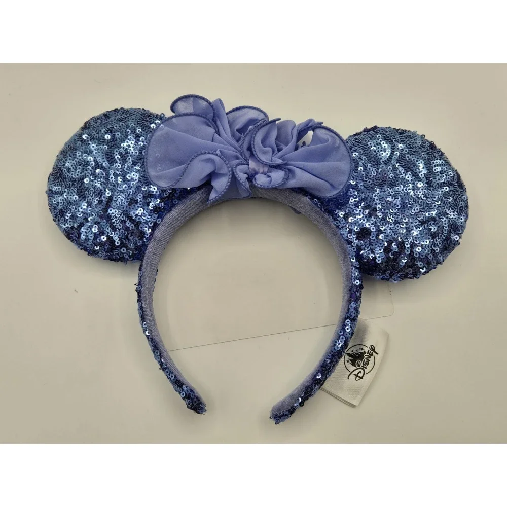 Disney Parks Minnie Mouse Ears Purple Hydrangea‎ Blue Iris Flower Headband